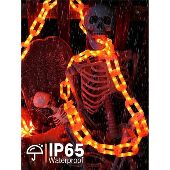 Halloween Decorations Battery String Lights - 10 Ft 160 LED Plastic Chain - Picture 5 of 7